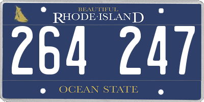RI license plate 264247