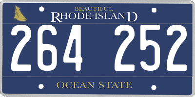 RI license plate 264252