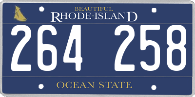 RI license plate 264258