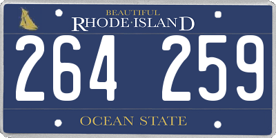 RI license plate 264259