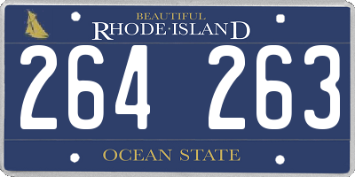 RI license plate 264263