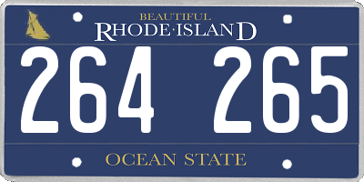 RI license plate 264265