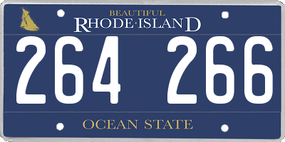 RI license plate 264266