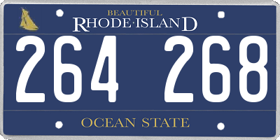 RI license plate 264268
