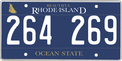 RI license plate 264269