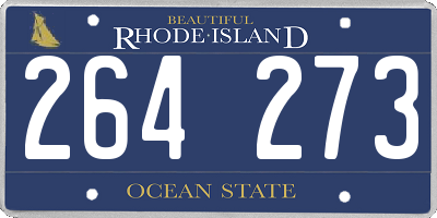 RI license plate 264273