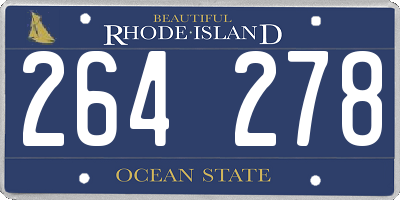 RI license plate 264278