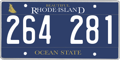RI license plate 264281