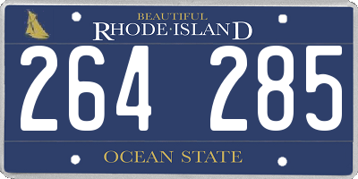 RI license plate 264285