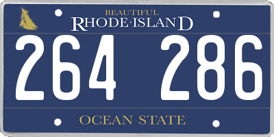 RI license plate 264286