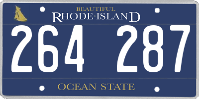RI license plate 264287