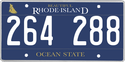 RI license plate 264288