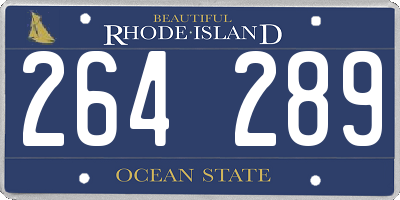 RI license plate 264289