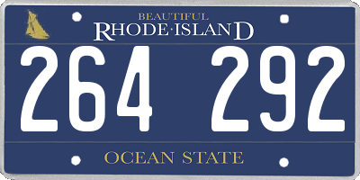 RI license plate 264292