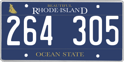 RI license plate 264305
