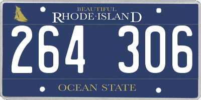 RI license plate 264306