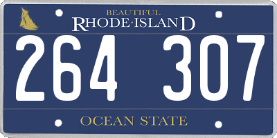 RI license plate 264307