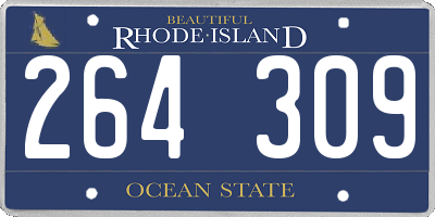 RI license plate 264309