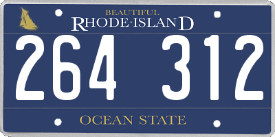 RI license plate 264312