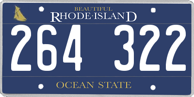 RI license plate 264322