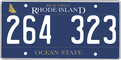 RI license plate 264323