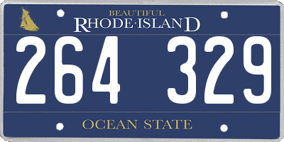 RI license plate 264329