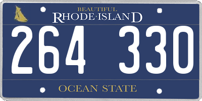 RI license plate 264330