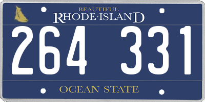 RI license plate 264331