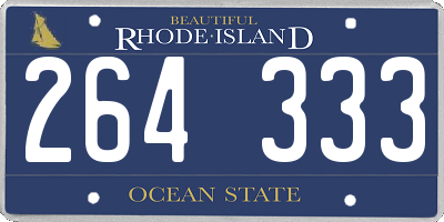 RI license plate 264333
