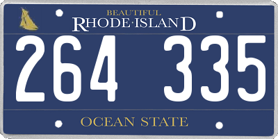 RI license plate 264335
