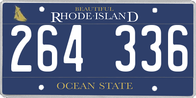 RI license plate 264336