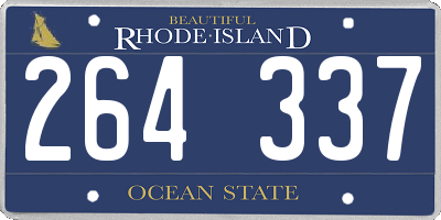 RI license plate 264337