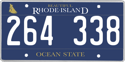 RI license plate 264338