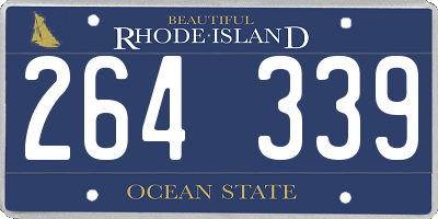 RI license plate 264339