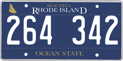 RI license plate 264342
