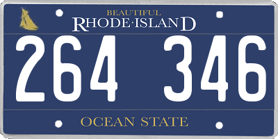 RI license plate 264346