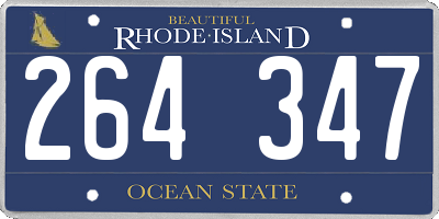 RI license plate 264347
