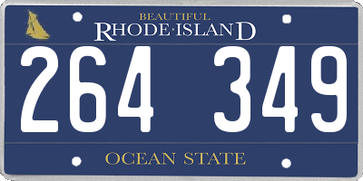 RI license plate 264349