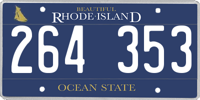 RI license plate 264353