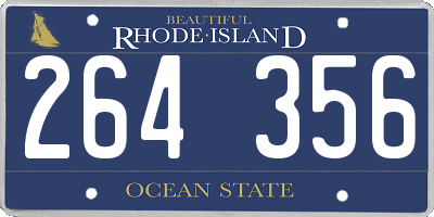 RI license plate 264356