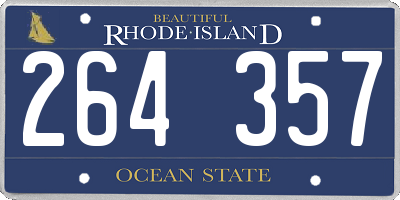 RI license plate 264357
