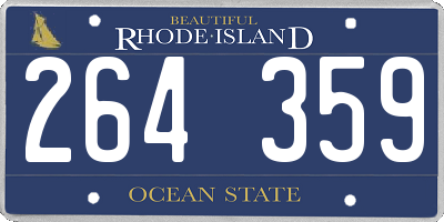 RI license plate 264359