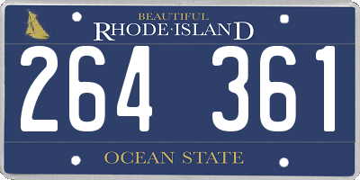 RI license plate 264361
