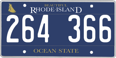 RI license plate 264366