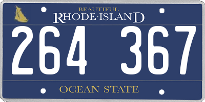 RI license plate 264367