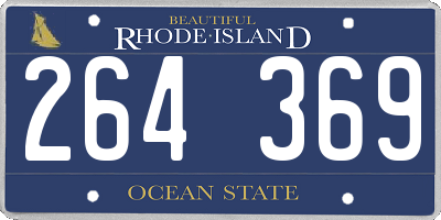 RI license plate 264369