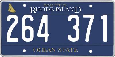 RI license plate 264371