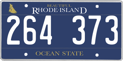 RI license plate 264373