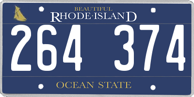 RI license plate 264374