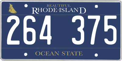 RI license plate 264375